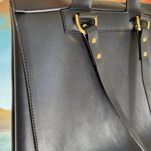 Great Condition Black Leather Sophie Hulme Bag/ Backpack (convertible) - Picture 10 of 16